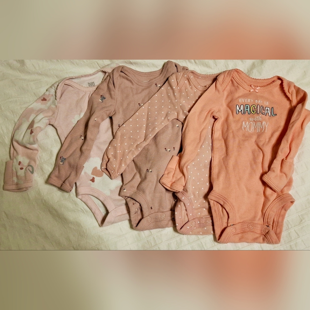 4 Carters Longsleeve Onsies